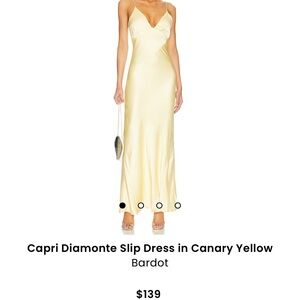 Capri Diamonte Slip Dress in Canary Yellow